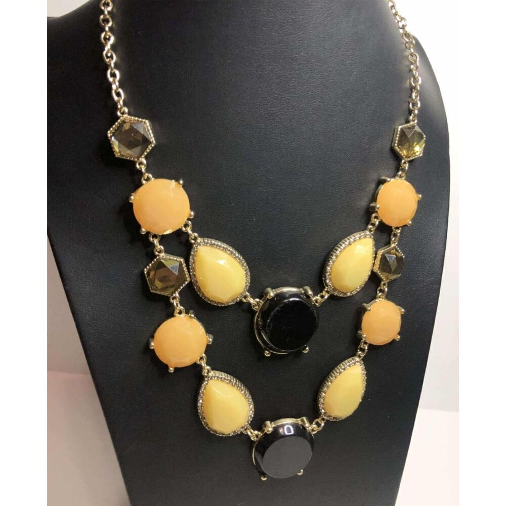 1916 INC International concepts goldtone Layered faceted necklace 18"-20"